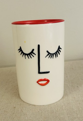Ceramic makeup brush holder - ceramic,
