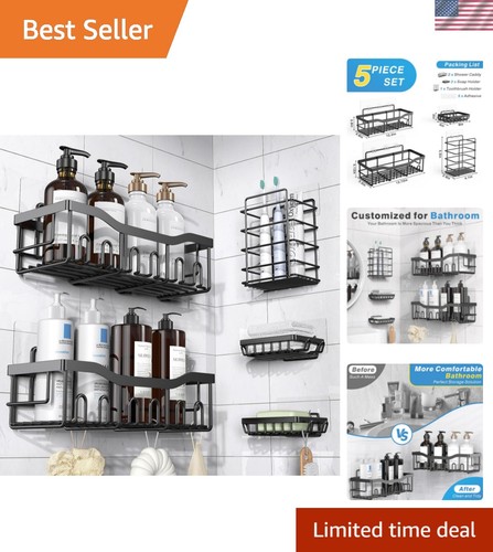 Adhesive shower caddy pack - adhesive,
