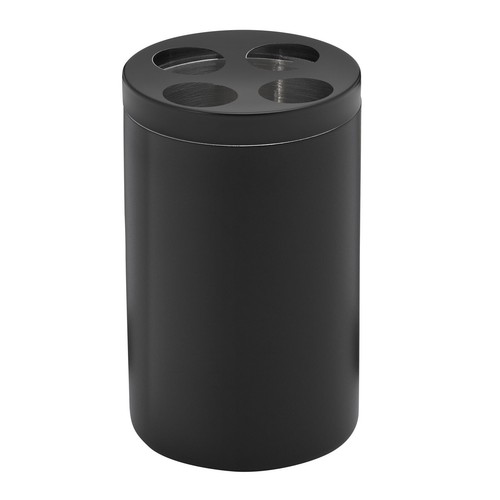 Matte black toothbrush holder - black,