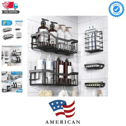 Adhesive shower caddy pack - caddy,, 5