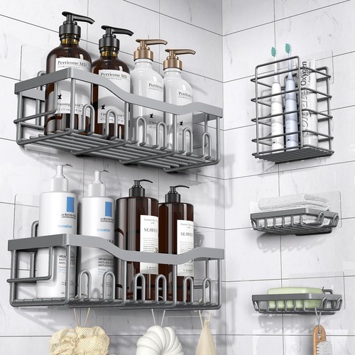 Adhesive shower caddy set - adhesive,
