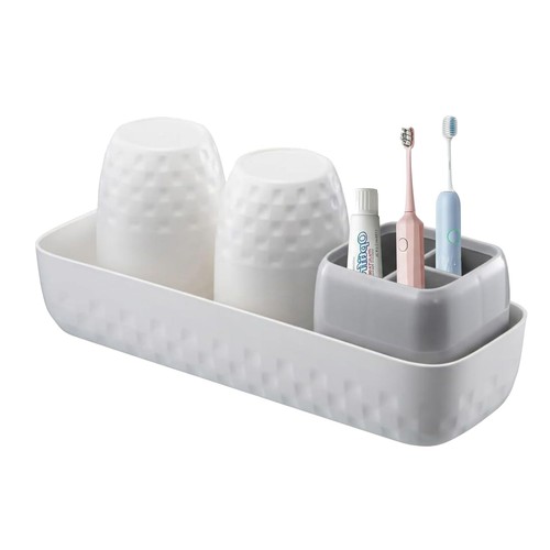 Toothbrush holder with - with, cups